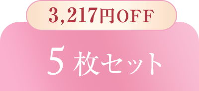 3,217円OFF 5枚セット